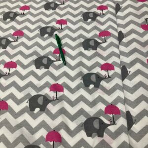 elefánt rózsaszín esernyővel pamut karton