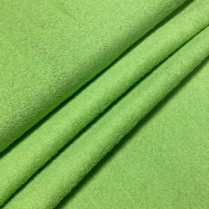 élénkzöld színű kétoldalas frottír anyag