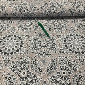 szürke mediterrán mozaik mintás loneta vászon