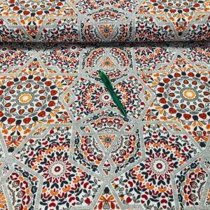 mediterrán mozaik mintás loneta vászon