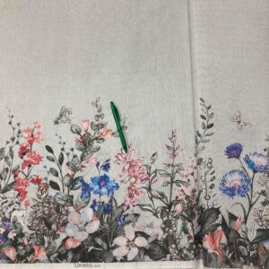 virág mintás bordűrös loneta vászon