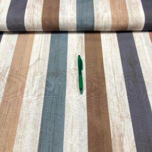 kék-barna csíkos fa hatású loneta vászon