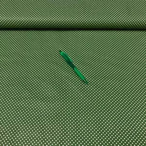 zöld alapon fehér pöttyös pamut karton