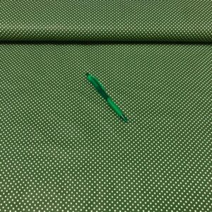 zöld alapon fehér pöttyös pamut karton