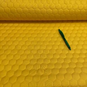citromsárga színű méhsejt mintás steppelt oxford (600) vízlepergetős anyag