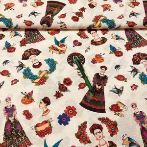 Frida Kahlo , mexikói mintás loneta vászon