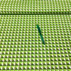 zöld-fehér négyzet mintás pamut karton