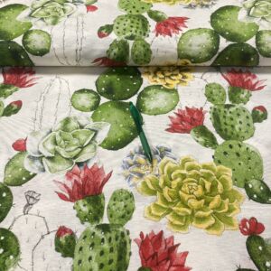 Kaktusz mintás loneta vászon