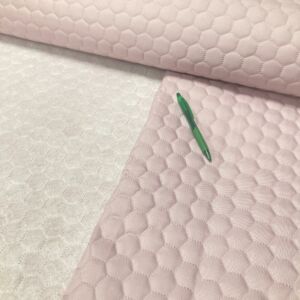 pasztell rózsaszín színű Méhsejt mintás steppelt oxford (600) vízlepergetős anyag