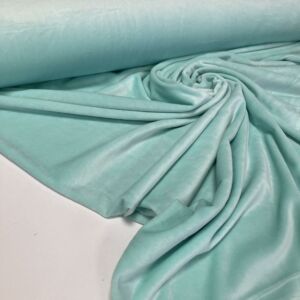 Mentazöld színű plüss anyag (soft velvet)