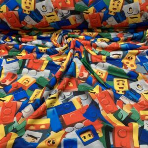 Lego mintás kevert szálas futter szabadidő anyag
