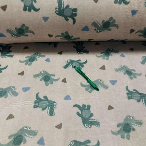 Bézs alapon krokodil mintás babysoft
