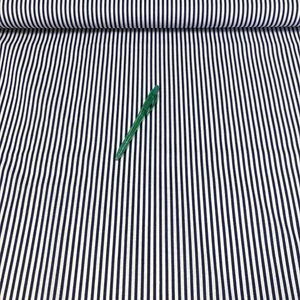 Sötétkék fehér csíkos pamut karton