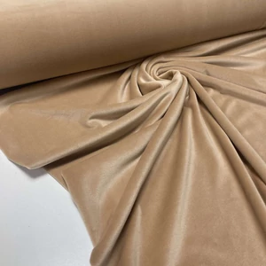 Mogyoró színű plüss anyag (soft velvet) 