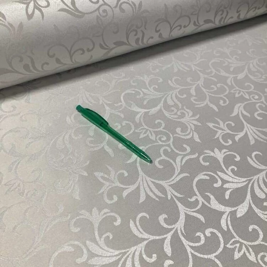 Világosszürke teflonos karácsonyi jacquard