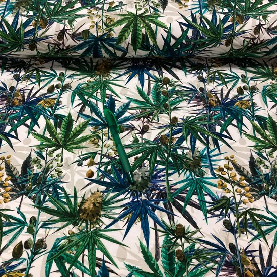 cannabis mintás pamutdzsörzé