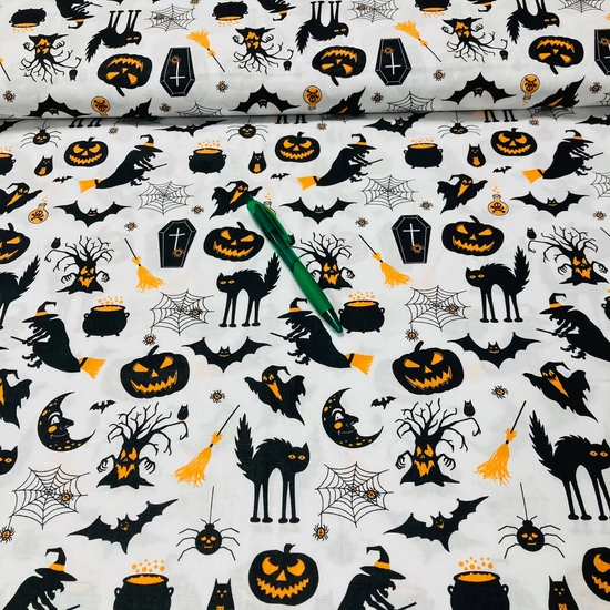 halloween mintás pamut karton, 0.85 cm