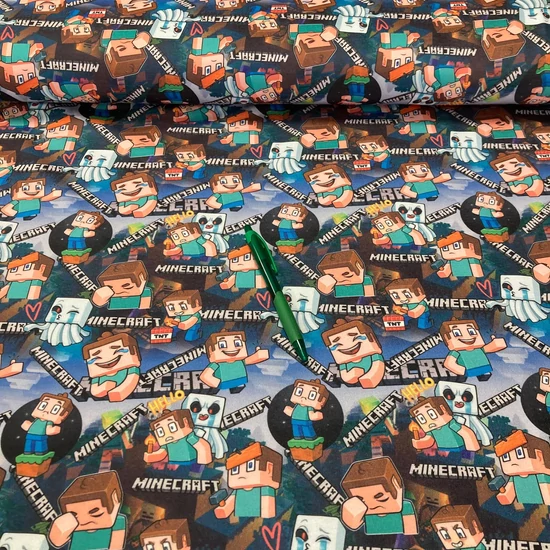 minecraft mintás kevert szálas futter