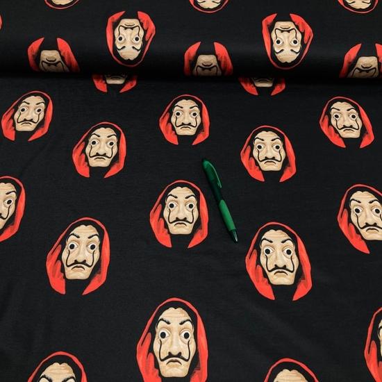 1.6 m "nagy pénzrablás" La casa de papel mintás kevert szálas futter anyag