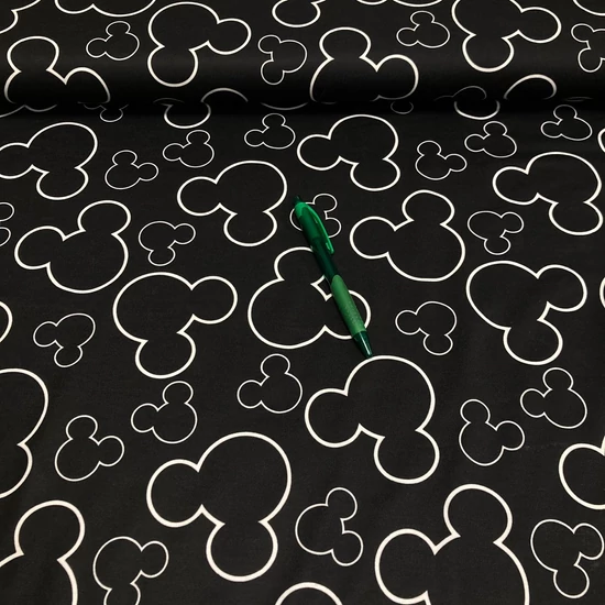 fekete-fehér mickey mintás "adidas" szabadidő anyag 85 cm-es darab