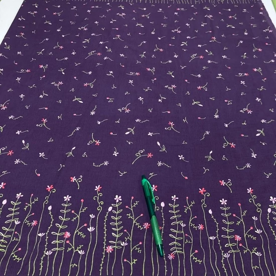 lila virágos paneles mikrokord (80 cm 1 db panel)