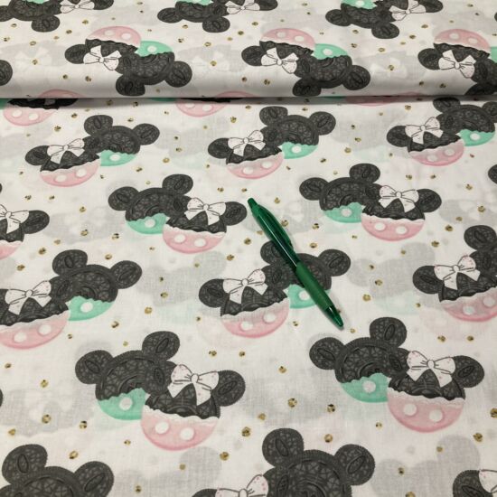 Mickey-Minnie pár mintás pamut karton