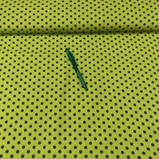Zöld alapon sötétzöld borsópötty mintás pamut karton