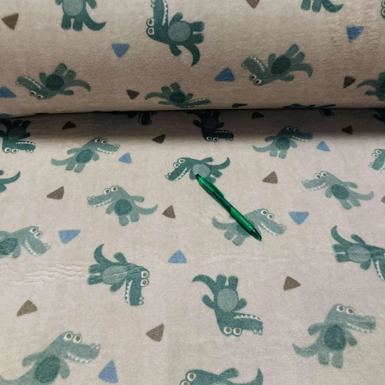 Bézs alapon krokodil mintás babysoft