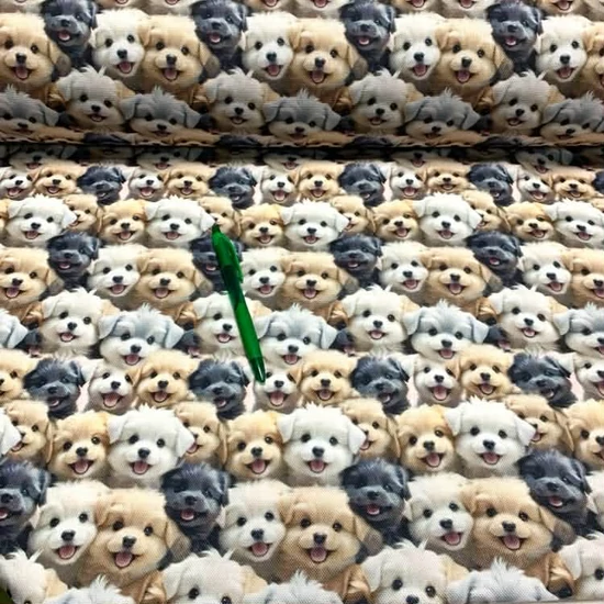 Cuki kutyus mintás vízlepergetős canvas digitális nyomtatással