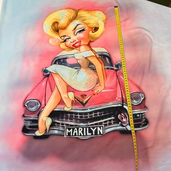 Marilyn Monroe mintás kevert szálas futter- panel 120X150 cm