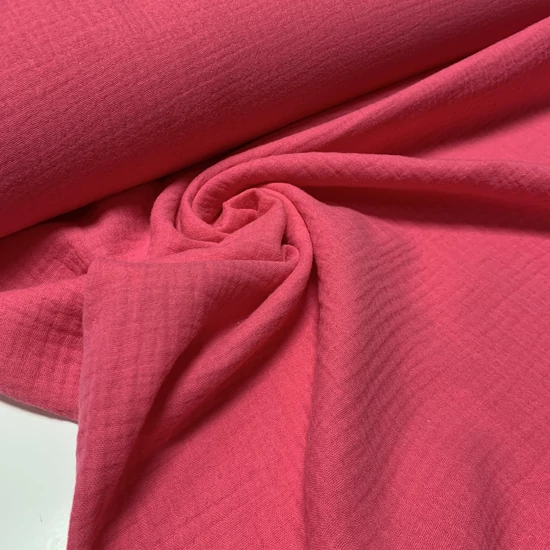 pink színű dupla géz anyag 