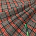 Piros-szürke kockás szőtt flanel anyag