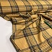 Mustár-barna kockás flanel anyag 