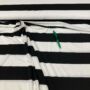Kép 1/2 - fekete-fehér csíkos viszkóz pólóanyag 80 cm